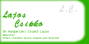 lajos csipko business card